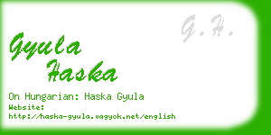 gyula haska business card
